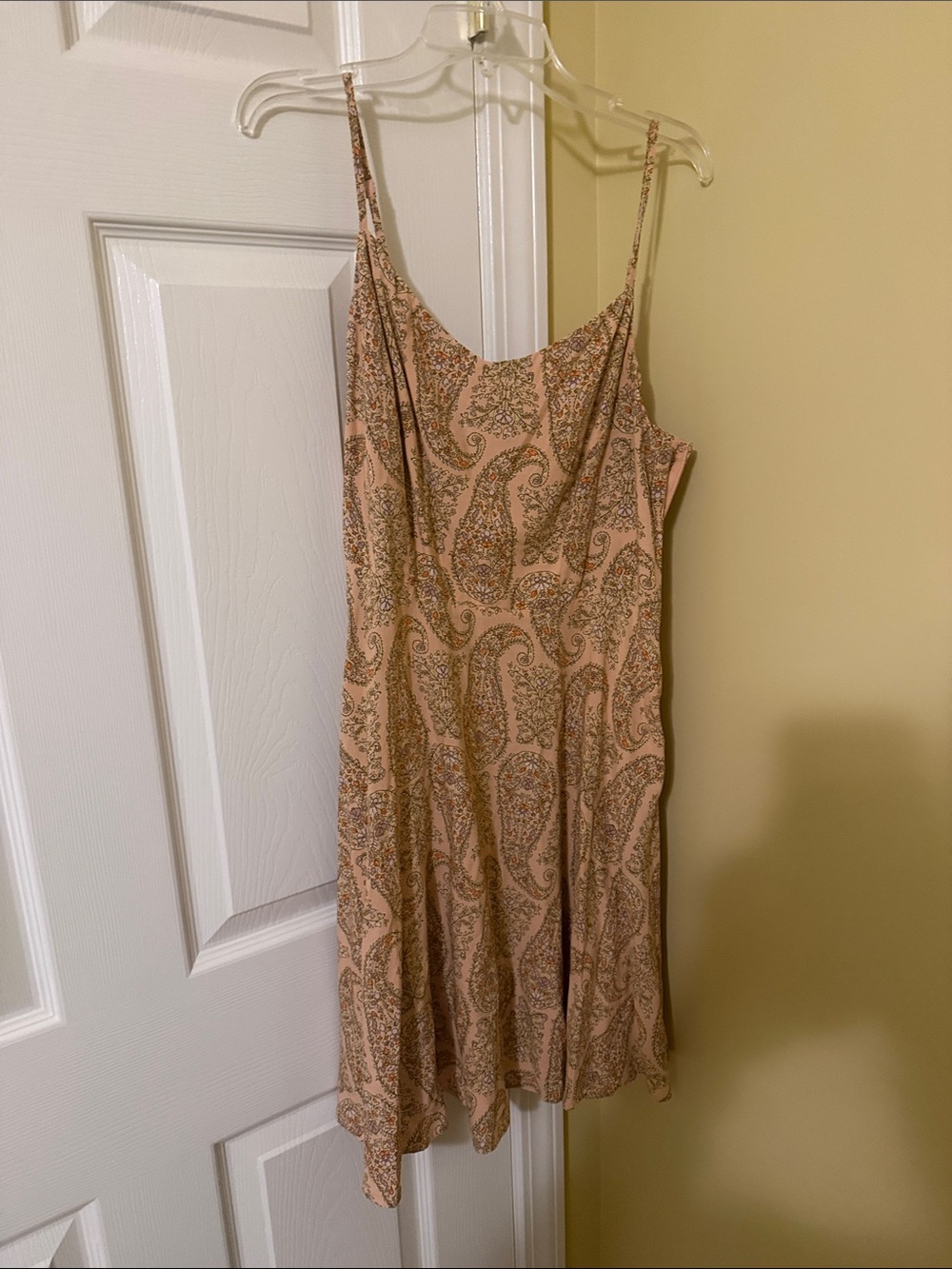 Old Navy Pink Paisley Spaghetti Strap Mini Dress